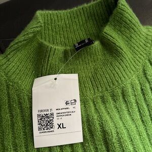 Forever 21 Green Cowl Neck Sweater